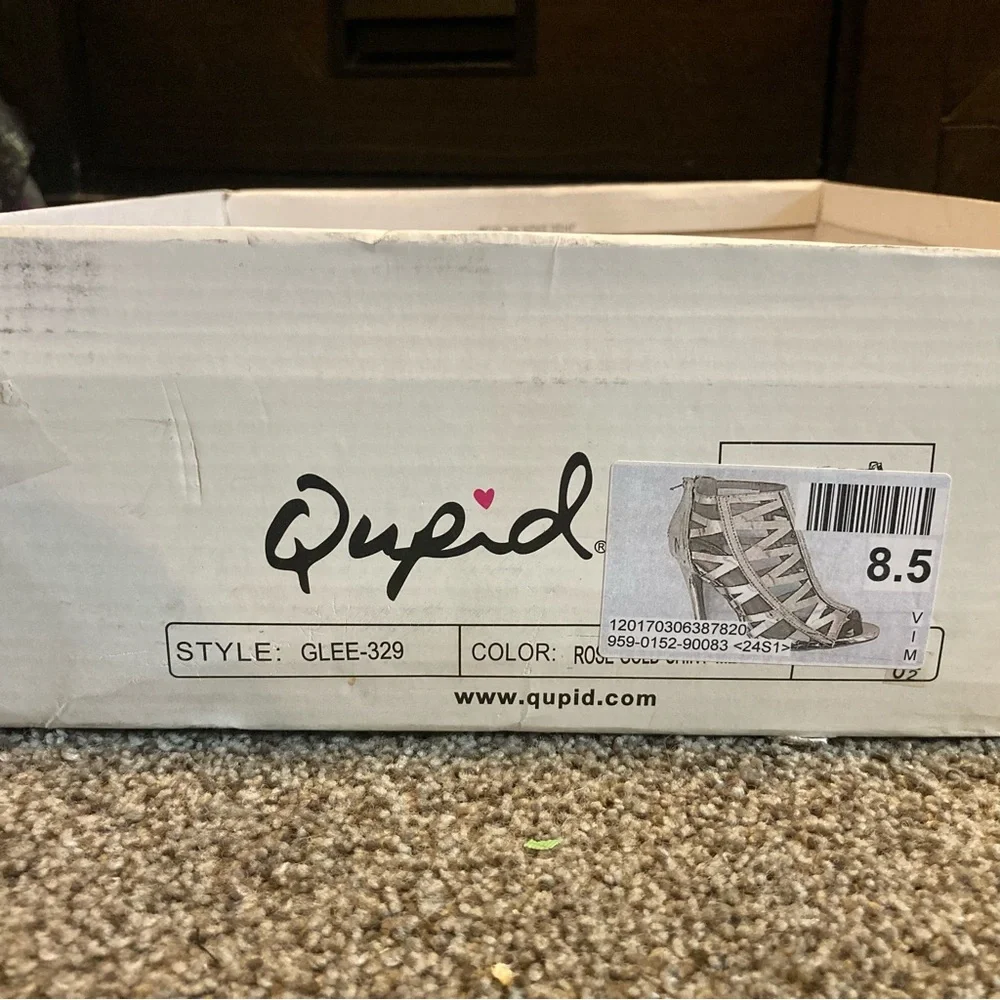Qupid Rose Gold Heels - Glee-329 - Size 8.5